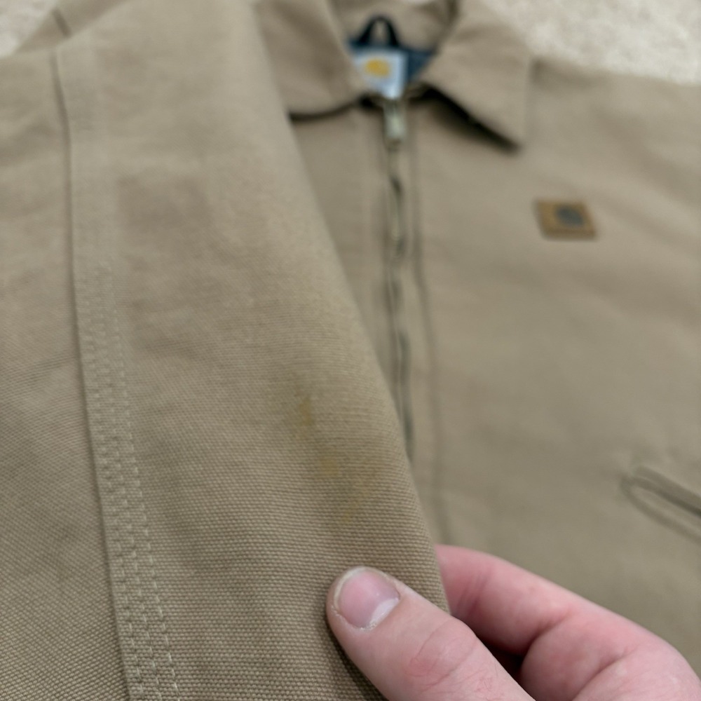 Vintage Carhartt Blanket Lined Detroit Jacket Men's Medium Saddle Brown J204 SDL - Picture 4 of 9